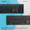 Клавиатура A4Tech Fstyler FX60 серый USB slim LED (FX60 GREY / NEON)